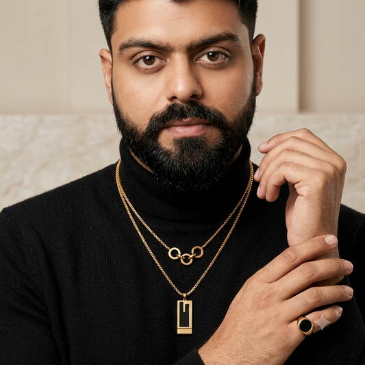 Chunky Bar Drop Pendent Chain