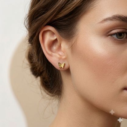 Gold Butterfly Earrings