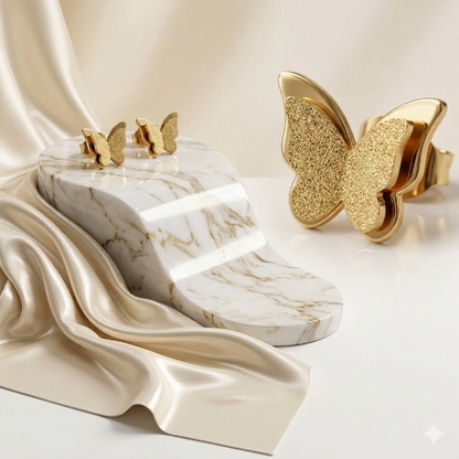 Gold Butterfly Earrings