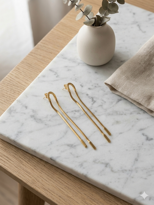 Long Bar Drop Earrings